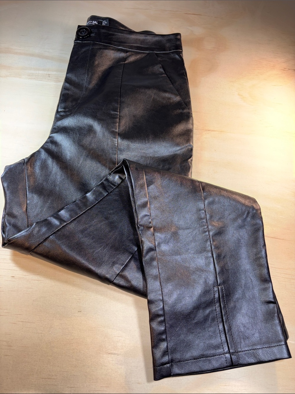 Faux Leather Woman’s Trouser Sz 8